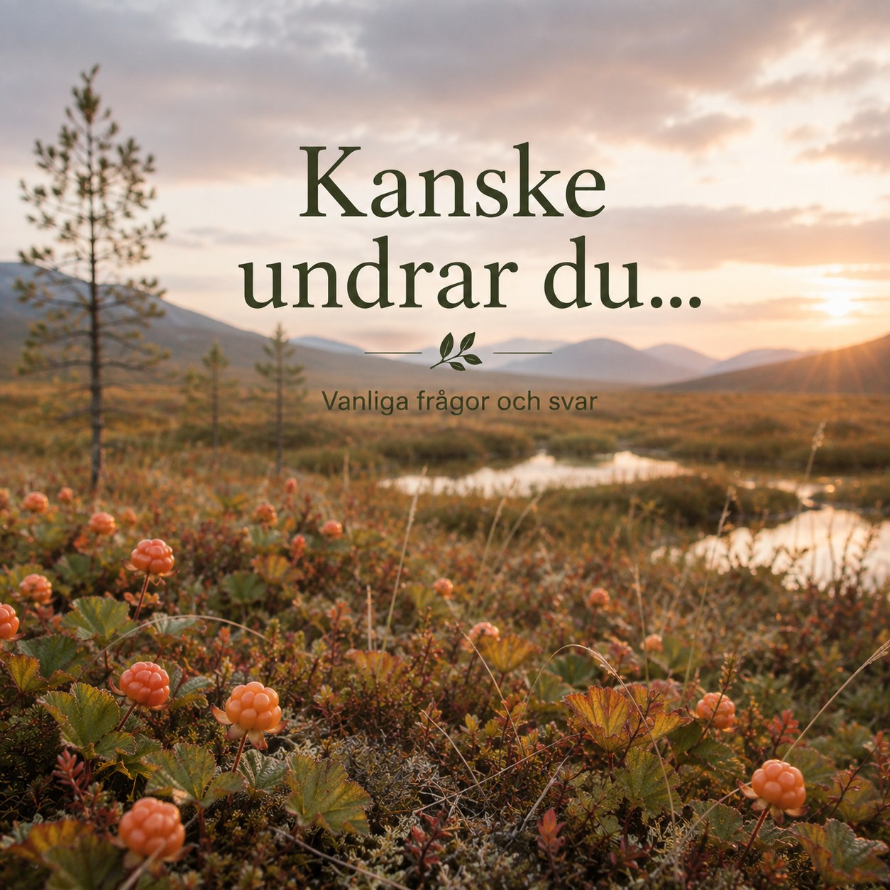 Höstlandskap med texten Kanske undrar du